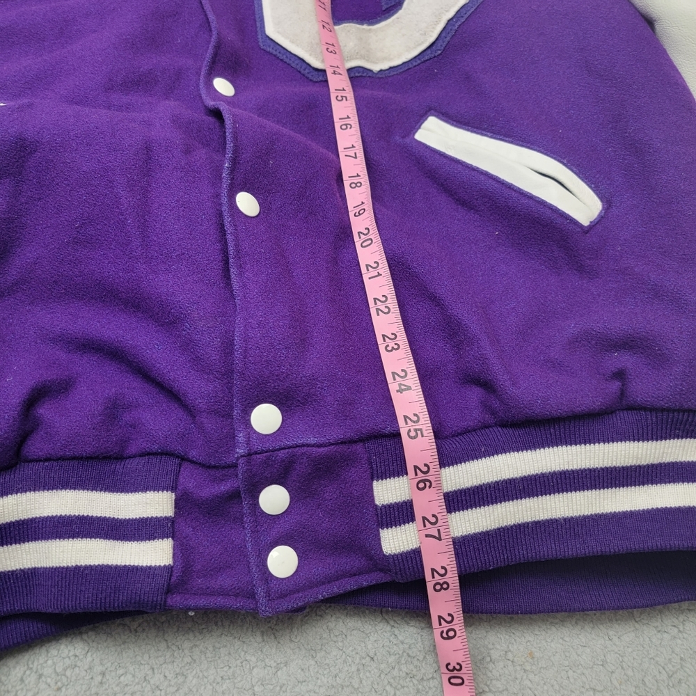The Original Holloway Wool Leather Varsity Letterman  Gonzaga Jacket  XL  READ! - Picture 7 of 14